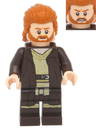 Obi-Wan Kenobi - Dark Brown Robe, Dark Orange Mid-Length Hair with Ruffled Back | sw1227