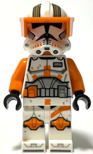 Clone Trooper Commander Cody, 212th Attack Battalion (Phase 2) - Orange Visor, Nougat Head, Helmet with Holes, Printed Legs | sw1233