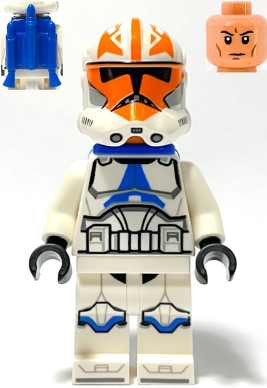 Clone Trooper, 501st Legion, 332nd Company (Phase 2) - Helmet with Holes and Togruta Markings, Blue Jet Pack | sw1276