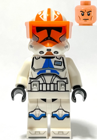 Clone Captain Vaughn, 501st Legion, 332nd Company (Phase 2) - Helmet with Holes and Togruta Markings, Orange Visor | sw1277