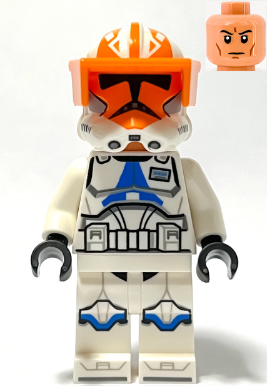 Clone Captain Vaughn, 501st Legion, 332nd Company (Phase 2) - Helmet with Holes and Togruta Markings, Orange Visor | sw1277