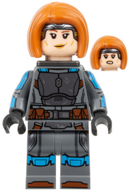 Bo-Katan Kryze - Printed Arms, Dark Orange Hair | sw1287