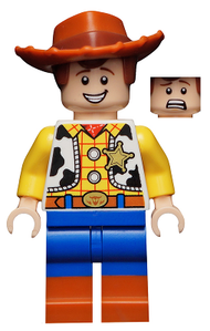 Woody - Normal Legs, Minifigure Head, Smile with Teeth / Scared | toy025